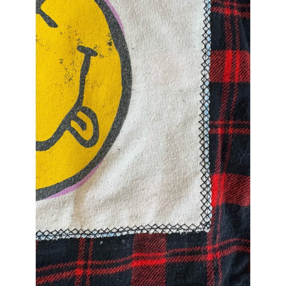 NIRVANA 90s Metal Rock Upcycled Retro Vintage Grunge Plaid Flannel Kids Size 2T - Picture 11 of 12